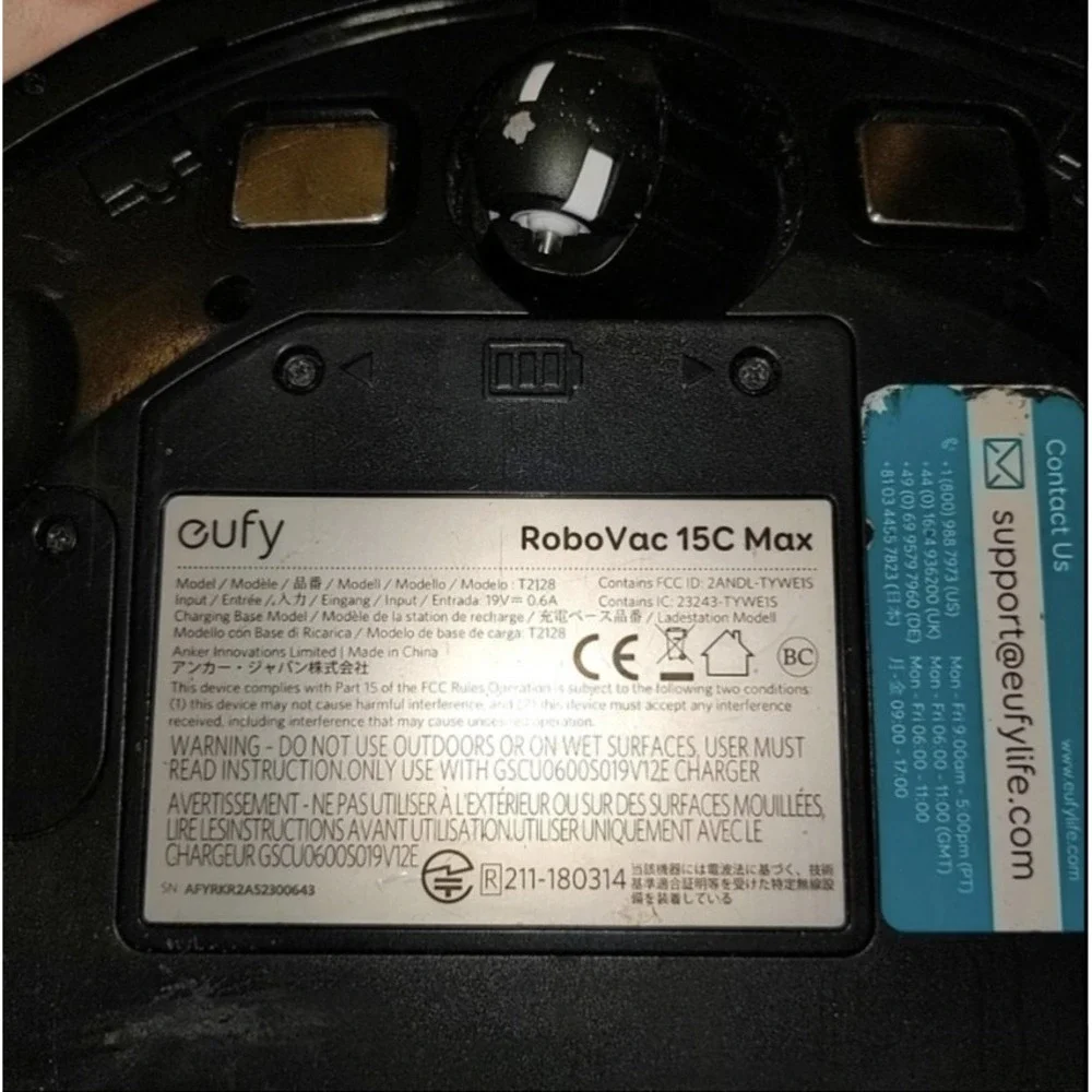 Eufy RoboVac 15C Max Robotic Vacuum Cleaner Wi-Fi BoostIQ T2128 Parts Only